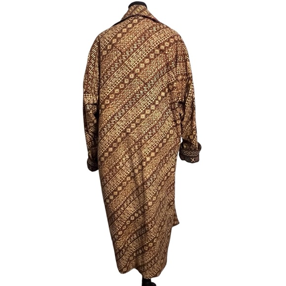 Vintage Handcrafted Indonesian Ikat Duster – Mixed Textile Robe Jacket — XL - Picture 15 of 16